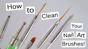 how to clean your nail art brushes