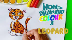 Standard printable step by step. How To Draw A Cartoon Leopard Step By Step Youtube