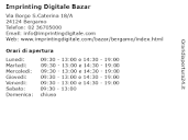 ᐅ Orari di apertura „Imprinting Digitale Bazar“ | Via Borgo S ...