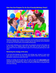Eco Friendly Birthday Party