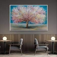 Cherry Blossom Canvas Framed Hand