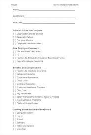 Employee Orientation Checklist Sample