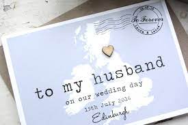my husband on our wedding day card
