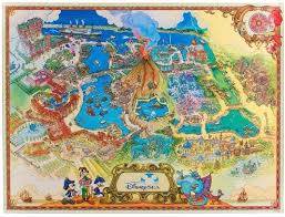Disney sea на карте токио. Tokyo Disneysea Souvenir Map