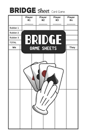 bridge game sheets bridge score pad