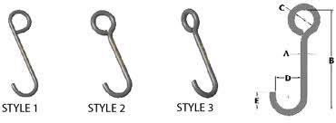 alloy steel j hook rigging hooks