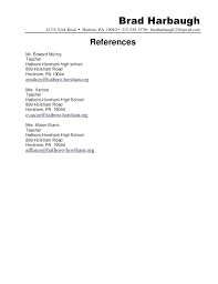 Professional References Resume Template Reference Example Sample For