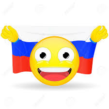 The national flag for russia, which may show as the letters ru on some platforms. Emoji Fan Holds In Hands Flag Behind His Head Russian Flag Royalty Free Cliparts Vectors And Stock Illustration Image 60789633