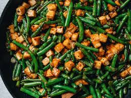 stir fried string beans with tofu