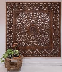 Lotus Mandala Wall Art Large Carved