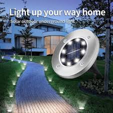 4pcs Solar Ground Lights Waterproof