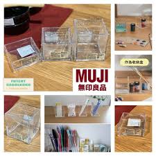 muji stackable transpa acrylic box