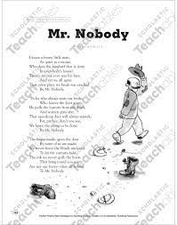 mr ody fluency building poem