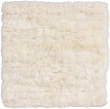 essential woven fur ivory wool rug