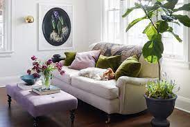 Living Room With An English Roll Arm Sofa