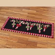 candy cane garland holiday slice accent rug