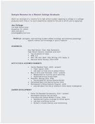 Sample Resume Fresh Graduate Accounting Student Best 15 New College