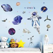 Space Wall Stickers 2 Sheets Astronaut
