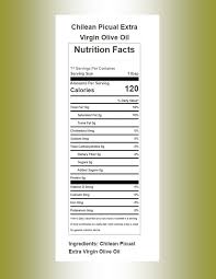 nutritional information olive oil