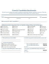 10 cosmetics questionnaire templates