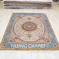 8 x10 handknotted silk carpet durable