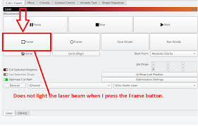 laser beam view in frame preview