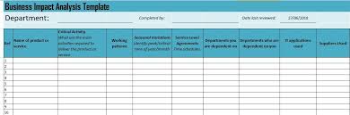 Get Business Impact Analysis Template Projecttactics