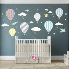 Hot Air Balloon Jets Wall Stickers