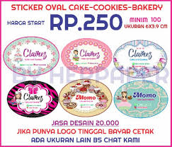 Hehehehe label stiker kue bentuk oval / bulat untuk tutupttoples. Contoh Desain Stiker Cookies Kosong Aneka Contoh