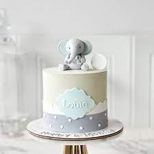 baby ellie elephant baby shower cake