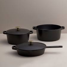 5 piece cast iron cookware set cast