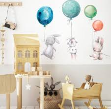 balloon bunny wall stickers