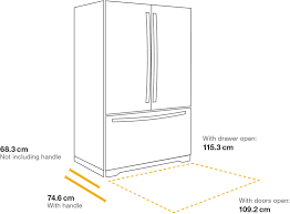 Measure from your wall with a little room to extend past your cabinets. Whirlpool Refrigerator Sizes The Guide To Measuring For Fit Ta Appliance Blog