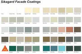 sikagard facade coatings color chart