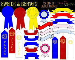 Banner Clip Art Banner Digital Clipart Award Ribbon Printable Etsy