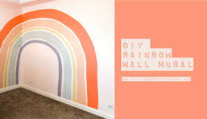 diy rainbow wall mural kiley humbert