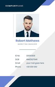 formal business id card template