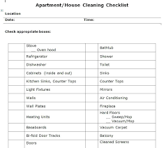 House Cleaning List Template Vytro