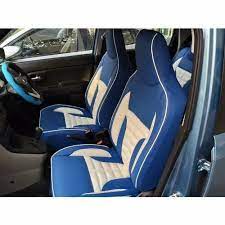 Wagnor Rexine Blue And White Car Seat Cover