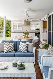White Wicker Sofa Cottage Deck