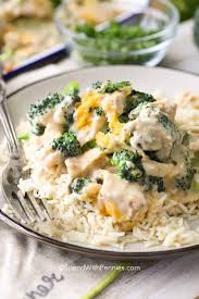 A great recipe to use leftover chicken that has been properly handled combined with broccoli, cheese, onions, garlic, and brown rice to create a quick dinner. Easy Chicken Divan Spend With Pennies