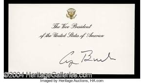 Bush died friday at the age of 94. George Bush Sr Signed Vice President Card Autographs Lot 1015 Heritage Auctions