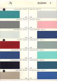 Suzuki Paint Chart Color Reference