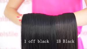 Luxy hair extensions are available in 2 black shades: Choosing Right Color Clip In Hair Extensions 20 160 G 1b Black 1 Off Black 2 Brown Youtube