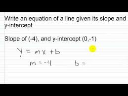 Line Given Its Slope And Y Intercept