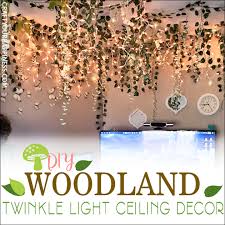 diy woodland le light ceiling decor