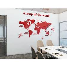 3d Art World Map Murals Wall Sticker