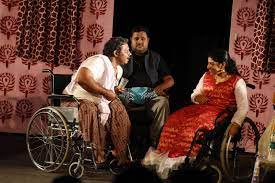 drama by wheelchair bond artistes