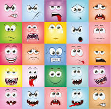 caras de dibujos animados con emociones