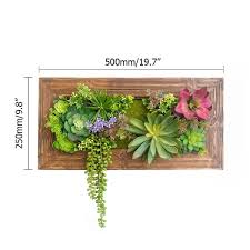 Rustic Style Artificial Succulent Wall